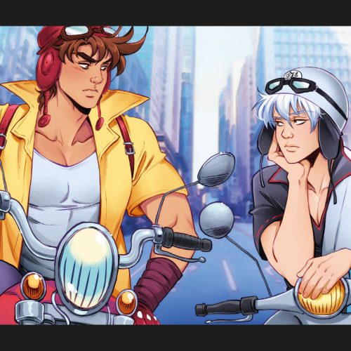 JJBA x Gintama postcard